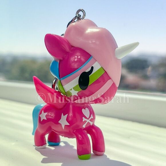 Rare Tokidoki Robbery Unicorno Bag Charm Keychain Vintage 2014 Pink Comet HTF - Picture 1 of 9